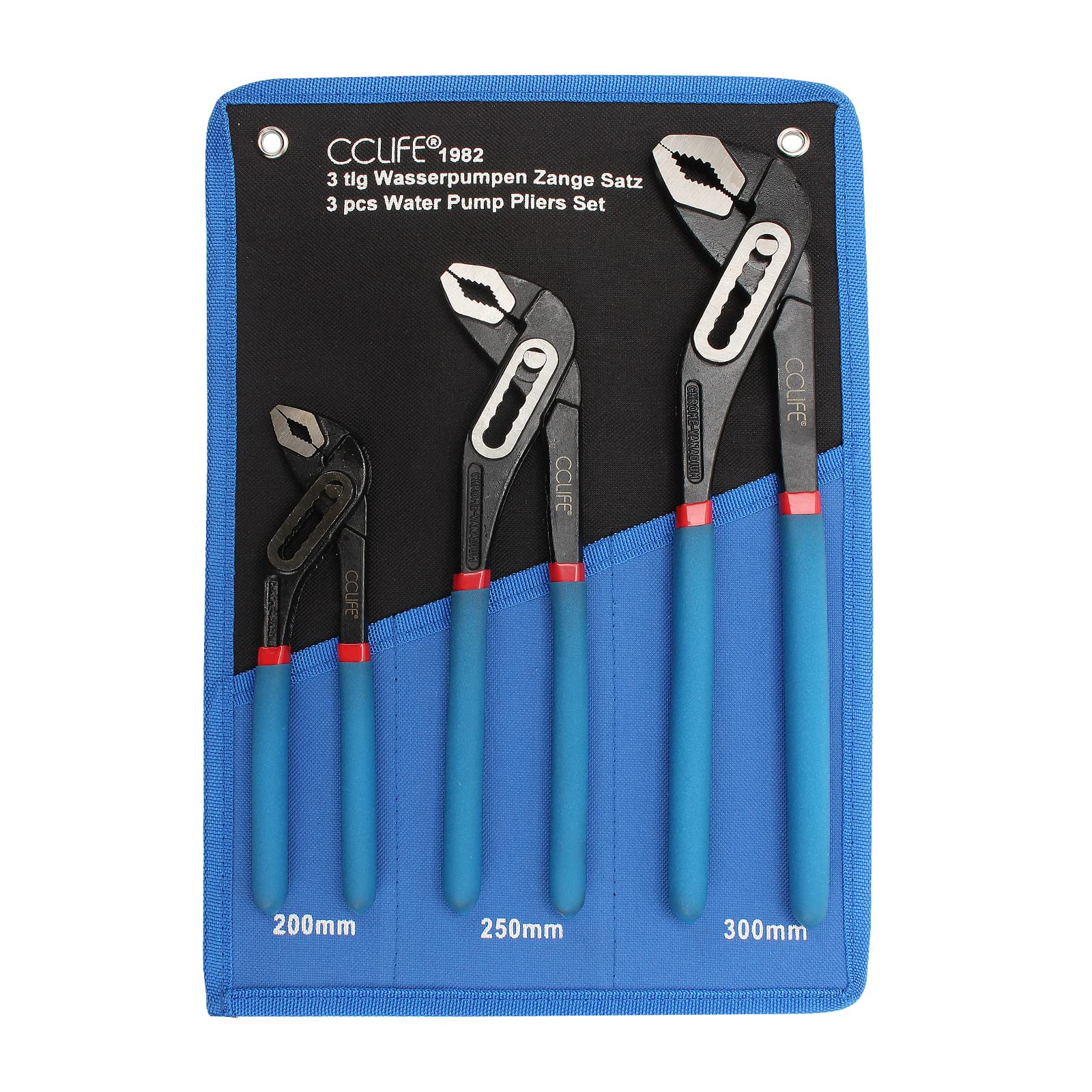 3 pcs Water Pump Pliers Tool Set 175 250 300mm