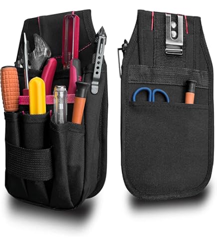 STANLEY Tool Belt Pouch, Double Pocket Storage Organiser, Hammer
