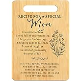 Mothers Day Gifts for Mom, Recipe for a Special Mom Cutting Board, Mom Birthday Christmas Gifts from Daughter Son, Mother Gift Ideas