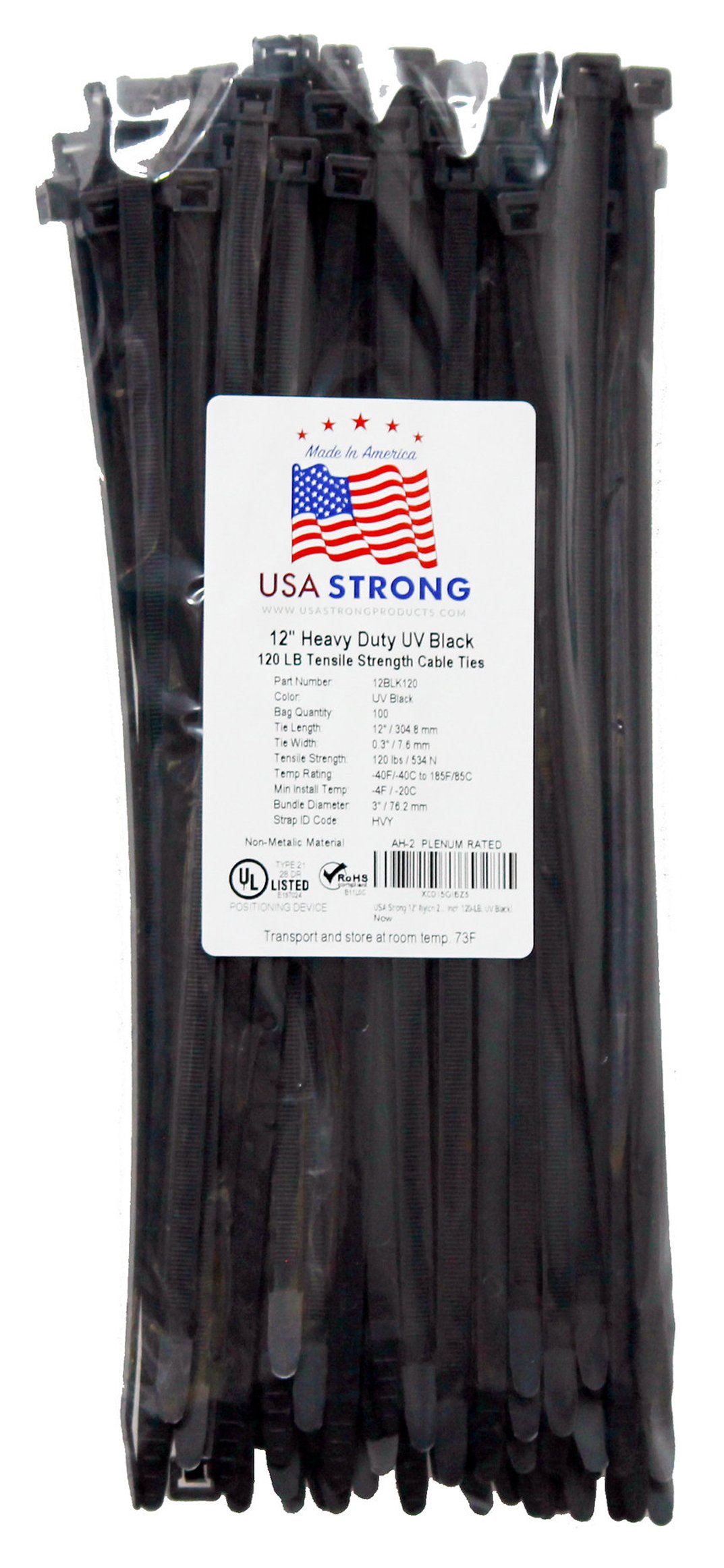 Heavy Duty Cable Ties. Large pliable Nylon Industrial Grade 120 LB Tensile