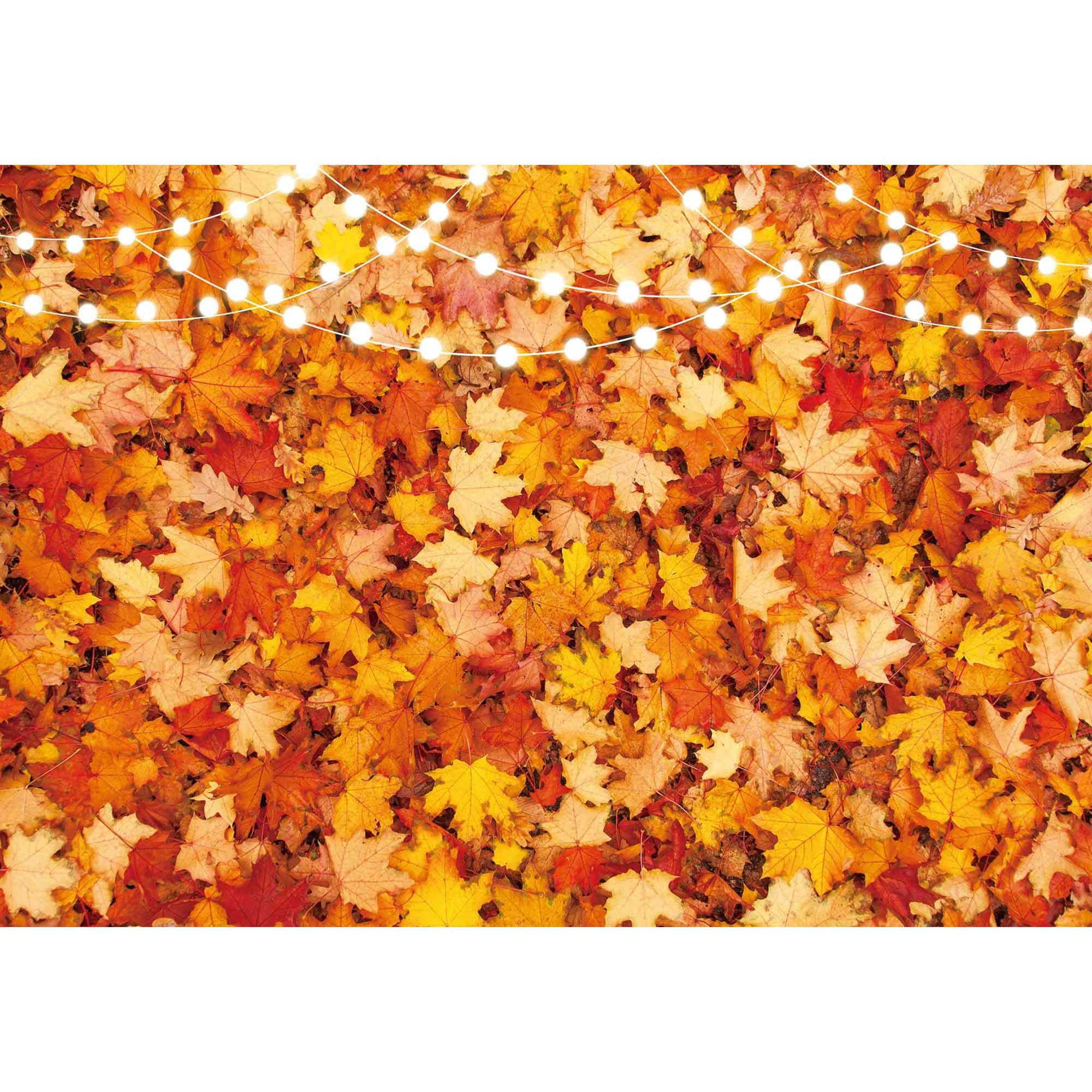 Photo 1 of **2 pack**Rieetmk 7x5FT Fall Autumn Photo Backdrop for Photography Maple Leaf Pumpkin Thanksgiving Day Harvest Background Fall Forest Party Decorations