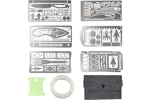 Moricher Survival Card Multitool Camping Gear with Fishing Line Multipurpose EDC Kit for Fishing Outdoor Hiking Hunting Gift Idea