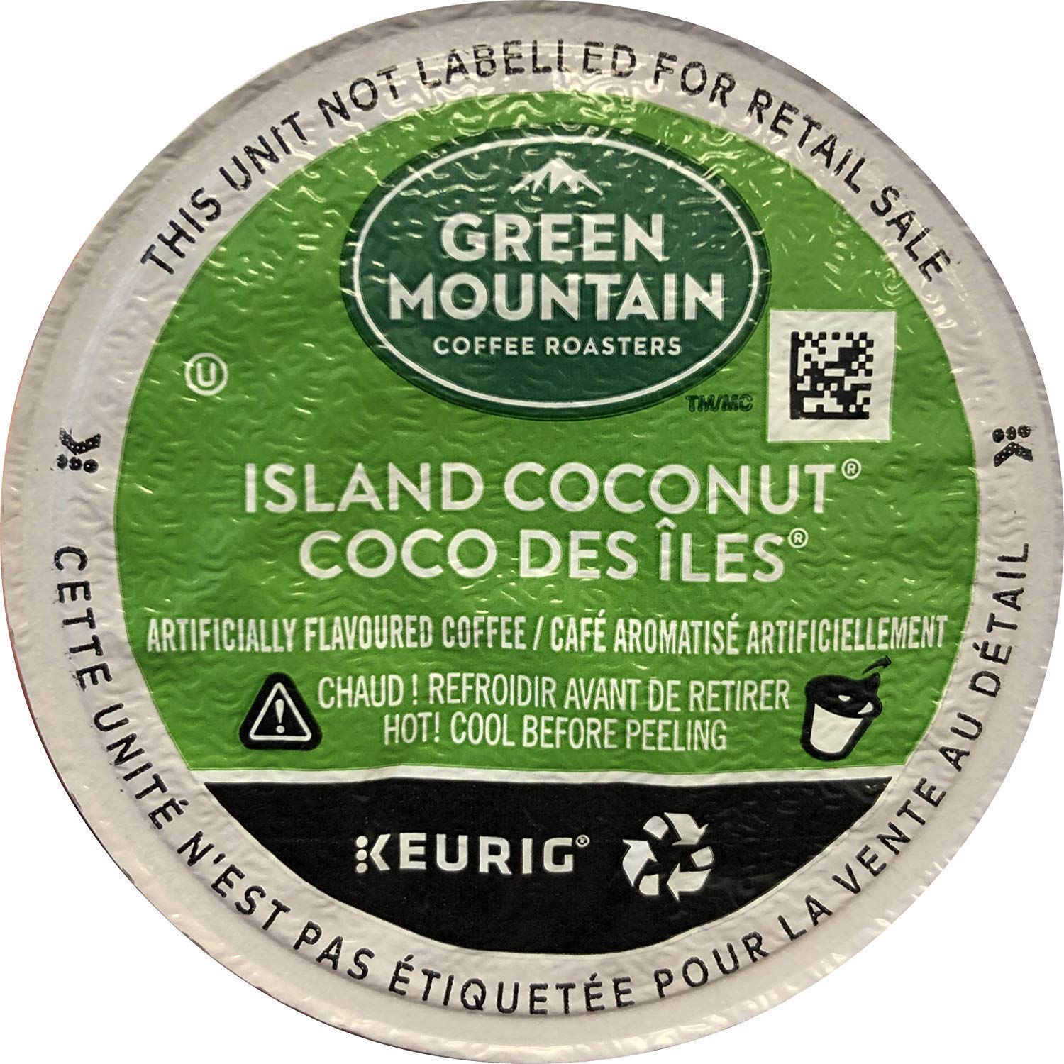 Green Mountain Coffee Roasters Island Coconut, Single-Serve Keurig K-Cup Pods, Flavored Light Roast Coffee, 96 Count