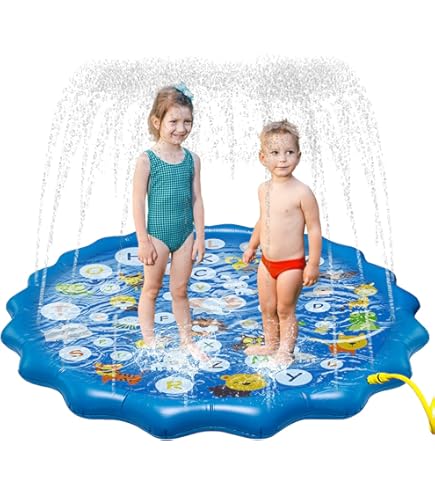 Amazon.com: BANZAI 54In-Diameter Sprinkle & Splash Play Mat