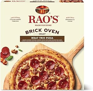 Rao's Made for Home Frozen Pizza - Italian Meat Trio, Brick Oven Crust, Premium Quality, Fresh Shredded Whole Milk Mozzarella