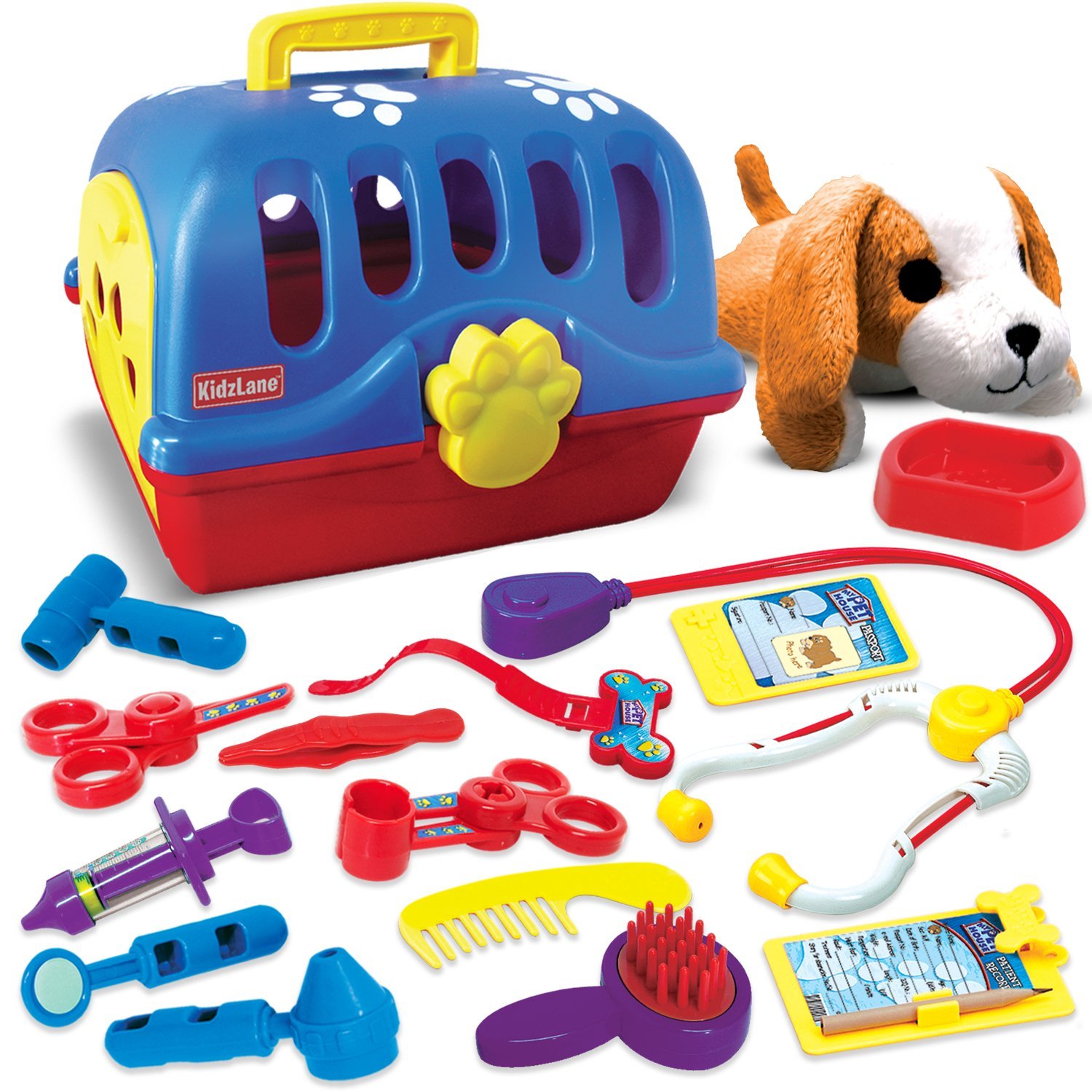 Kidzlane Deluxe Veterinarian Kit for Kids and Toddlers Pretend Play