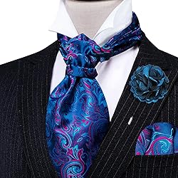 Ailisus Ascot and Lapel Pin Set Man Turquoise
