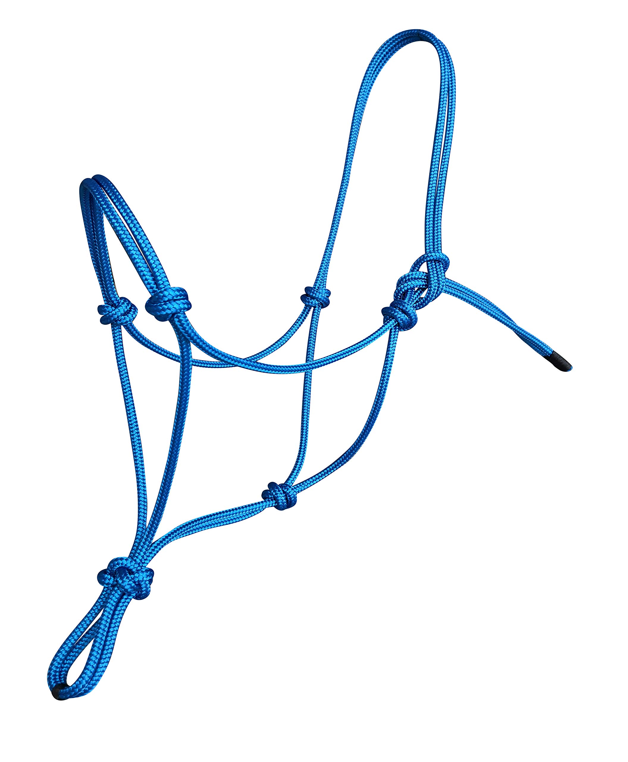 Hunters Saddlery Natural Horsemanship Rope Halter Headcollar Compatible with Parelli Horse Training Method (Miniature Foal, Blue) — image 1