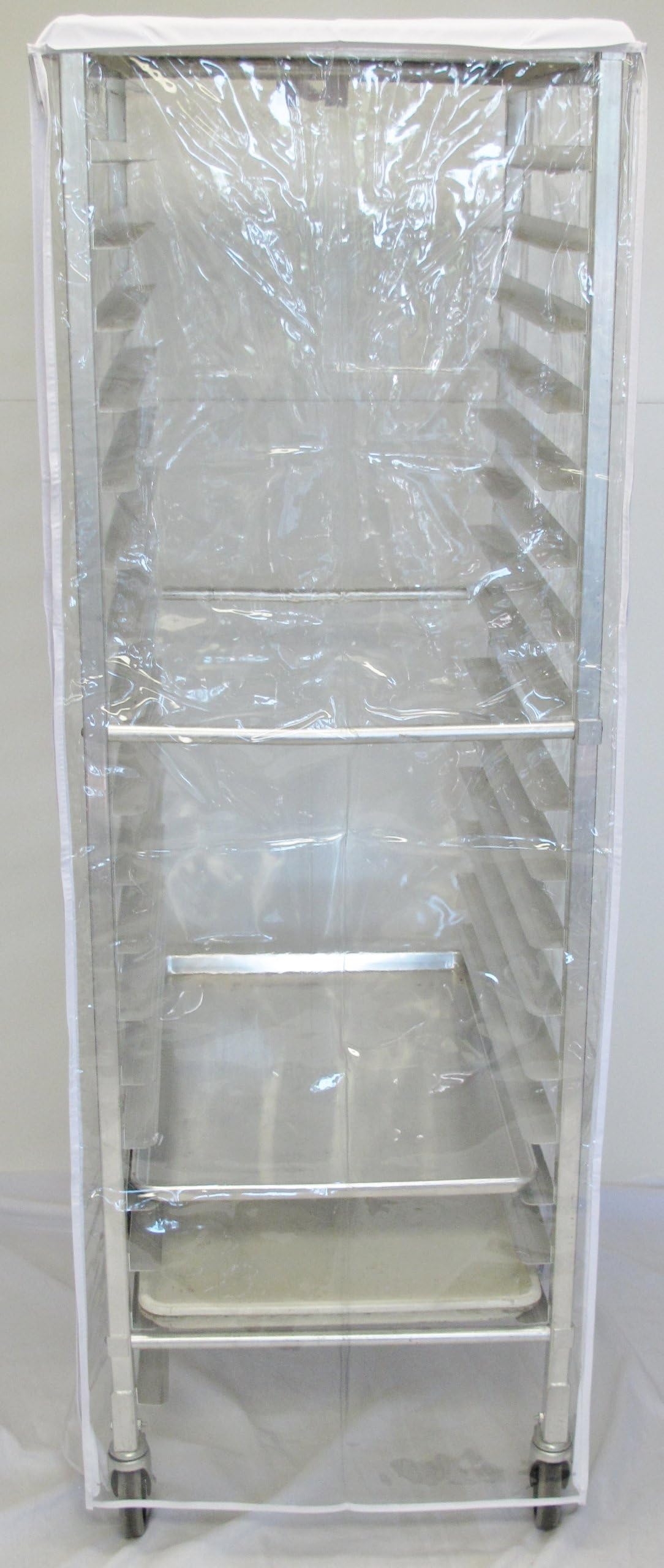 World Manufacturing RC-COV-REG Vinyl PVC Heavy-Duty Clear Vu Rack Cover for Full-Size Sheet Pan Rack, 12 mil Thick, 23" Length x 28" Width x 62" Height