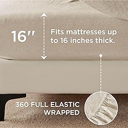 Bedsure Linen Sheets - King Size Sheets, Blend from
