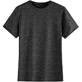 Hercugifts Boys Quick Dry T Shirt Sports Moisture Athletic Performance T-Shirts（Age 5-18Y）