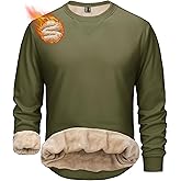 MAGCOMSEN Men's Sweatshirt Crewneck Thermal Sherpa Lined Sweatshirts Warm Winter Casual Tops