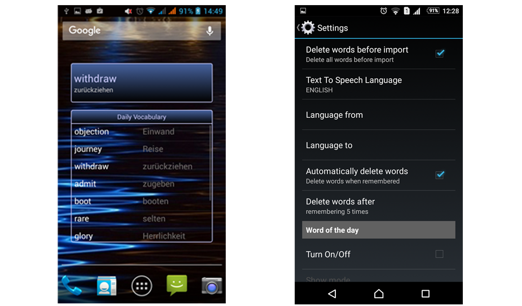 English vocabulary builder (flashcards) Appstore for Android