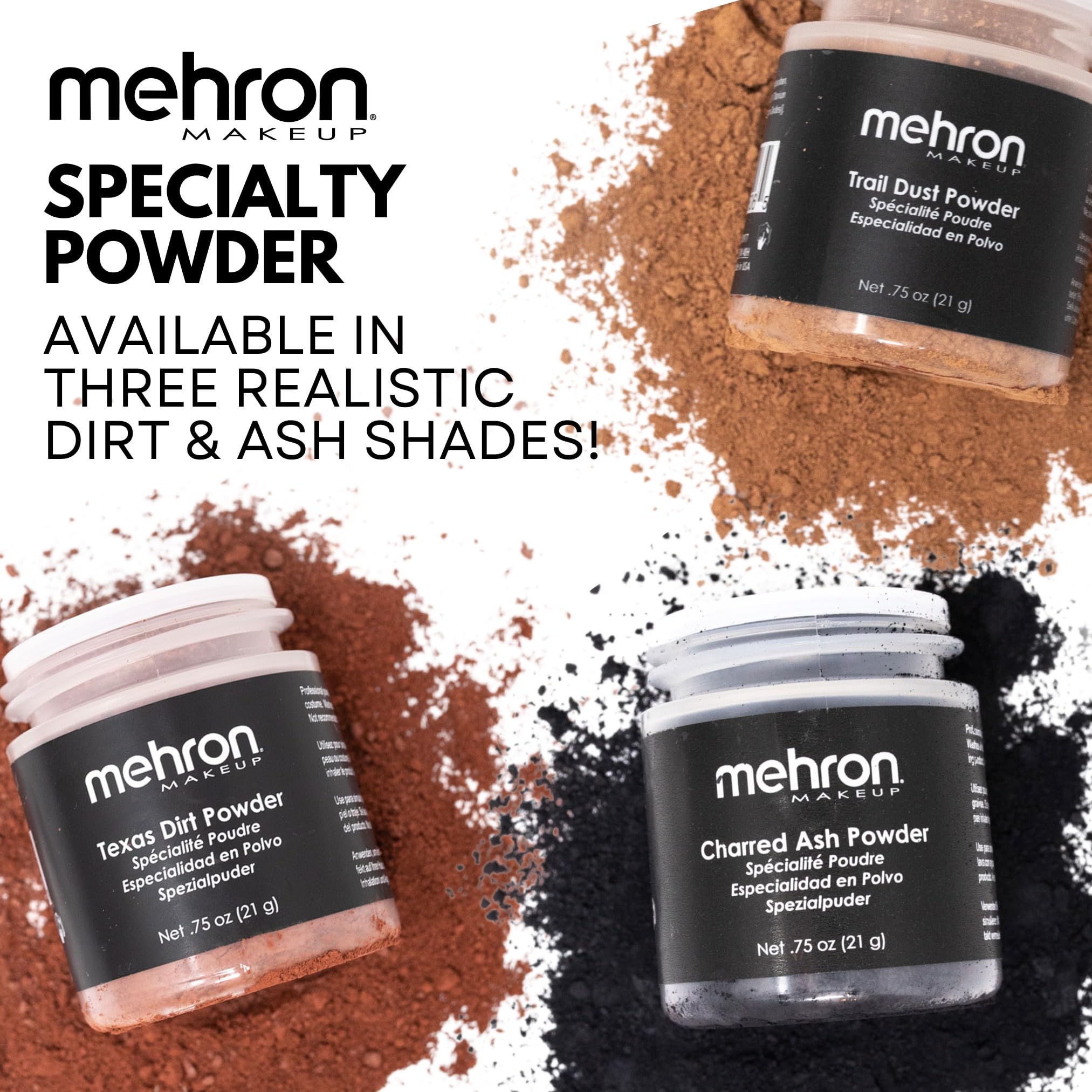 Mehron Makeup Special Effects Powder (2.8 oz) (Charred Ash)