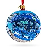 Colorado Ski Resort, USA Glass Ball Christmas Ornament 4 Inches