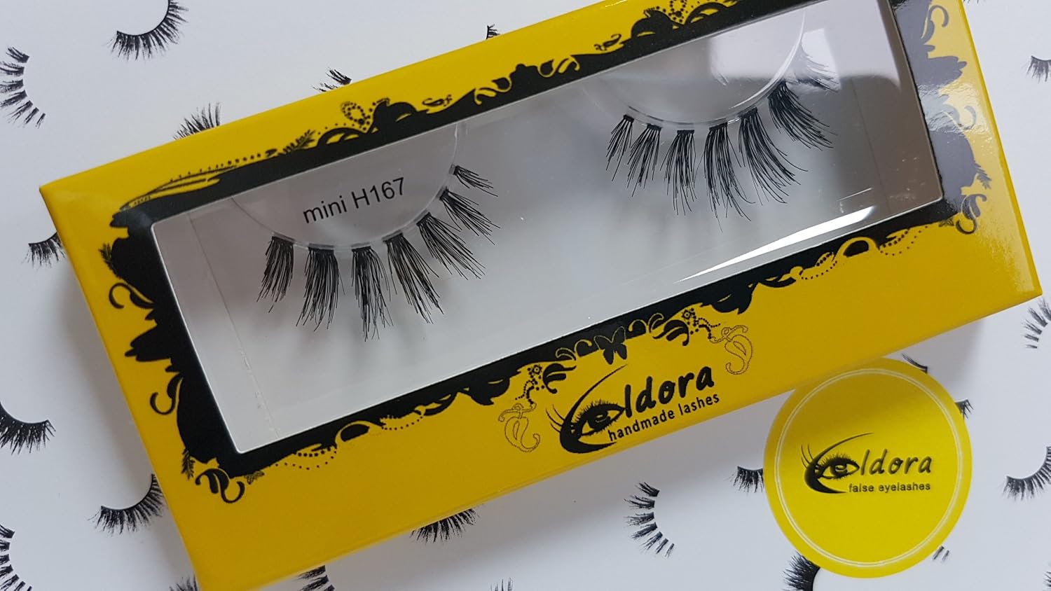 Eldora False Eyelashes NEW mini H167, Black - Image 3