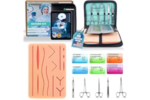 DIMEDSION Suture Practice Kit for Medicine and Vet Students, Suture Kit for Suture Practice with Multilanguage Elearning, Suture Kit Practice Medical Student, Practice Suture Kit, Suturing Kit, Suture Kits