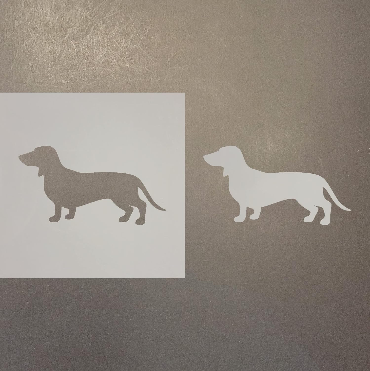 Mixed Media - Dachshund Reusable Mylar Stencil - Art Craft Supplies 4 Inch