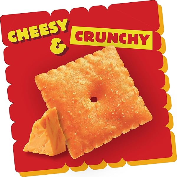 CHEEZ-IT CHEESE CRACKERS, BAKED SNACK CRACKERS, LUNCH SNACKS, FAMILY SIZE, EXTRA CHEESY, 21OZ BOX (1 BOX)