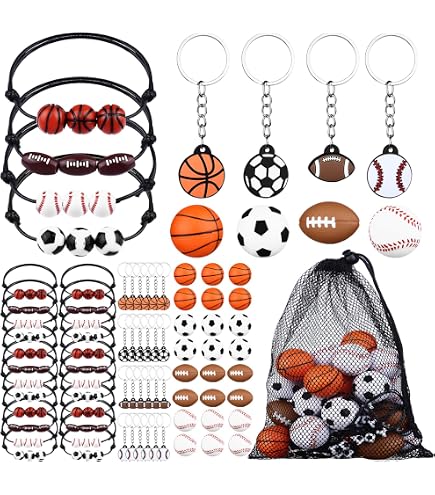 Huxolynifty 122 Pcs Cadeaux Fête Basket-Ball - Porte-clés, Mini Ballons, Sacs Et Autocollants Pour Anniversaire Anniversaire Basket Enfant