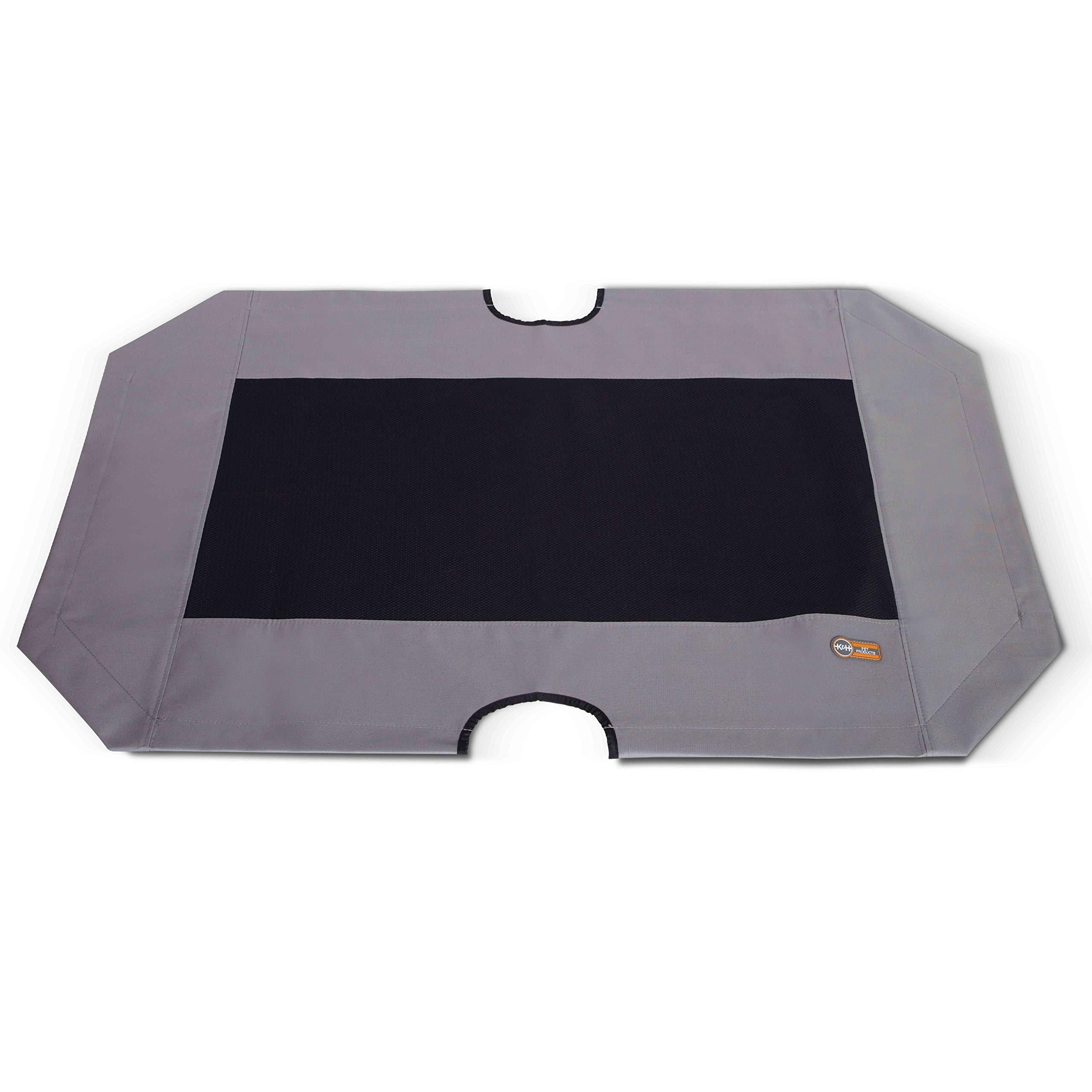 K&H PET PRODUCTS Elevated Cooling Outdoor Dog Bed Portable Raised Dog Cot Replacement Cover Only Gray/Black Mesh X -Large 50 X 32 Inches (Cot NOT Included) — image 1