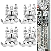 MorningRo 4 Pack Sliding Gate Rollers, Heavy Duty Rear Pipe Track Wheels | Galvanized Construction, Fits 1-7/8" Frame Rolls on 1-5/8" Pipe Track, for Chain Link Sliding Gates, Cantilever Gate Rollers