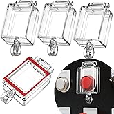 Chunful 4 Pcs Power Push Button Switch Cover Toggle Anti-misoperation Dustproof and Waterproof Protective Cover Light Switch Guard Suitable with Double-Sided Adhesive for Kcd4 Boat Toggle