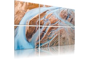 HIRESC 6 Pack Art Acoustic Panels Sound Proof Foam for Walls, 72X48 Inches Decorative Sound Absorbing Panels for Bedroom, Adhesive Included, River