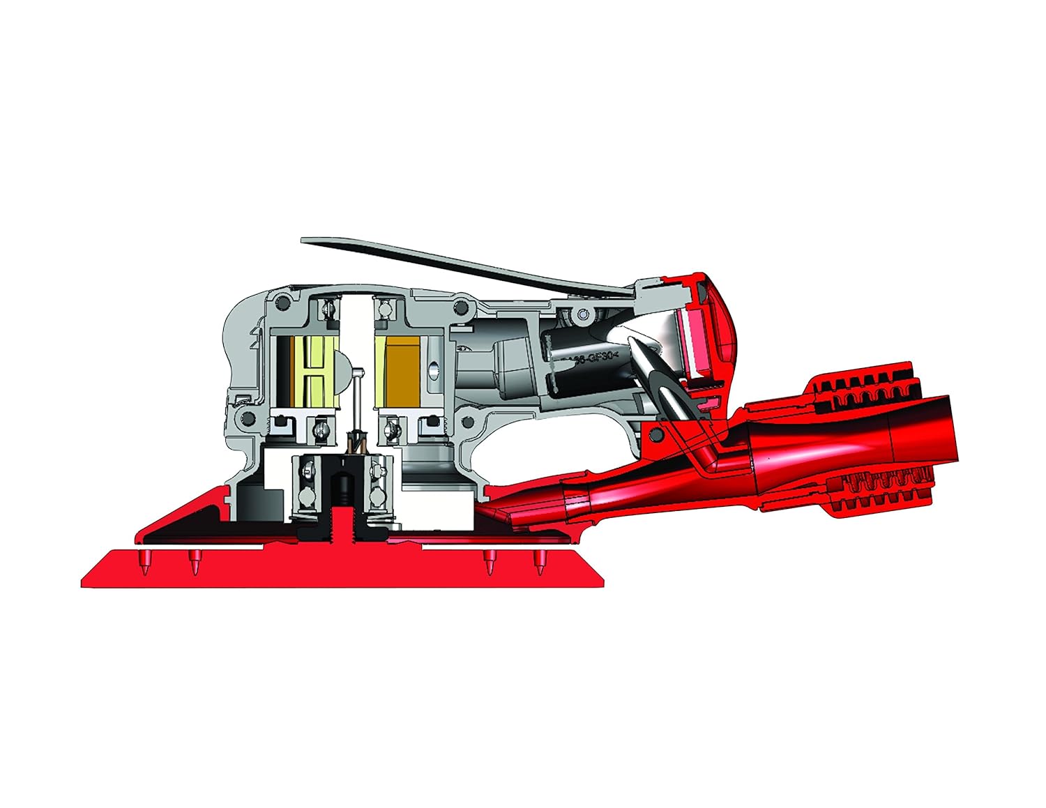 Cubitron 3M Elite Central-Vacuum-Ready Random Orbital Sander - Pneumatic Palm Sander - For Wood, Composites, Metal - 6" x 5/16" Orbit - 28502: Industrial & Scientific