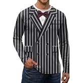Arvilhill Mens Soft Breathable Long Sleeve Halloween Costume Shirt (S-3XL) | Cozy, Gentle, Stretch, Lightweight, Regular Fit, Graphic, Crewneck, Trendy, Classic Style, Casual, Halloween, Party
