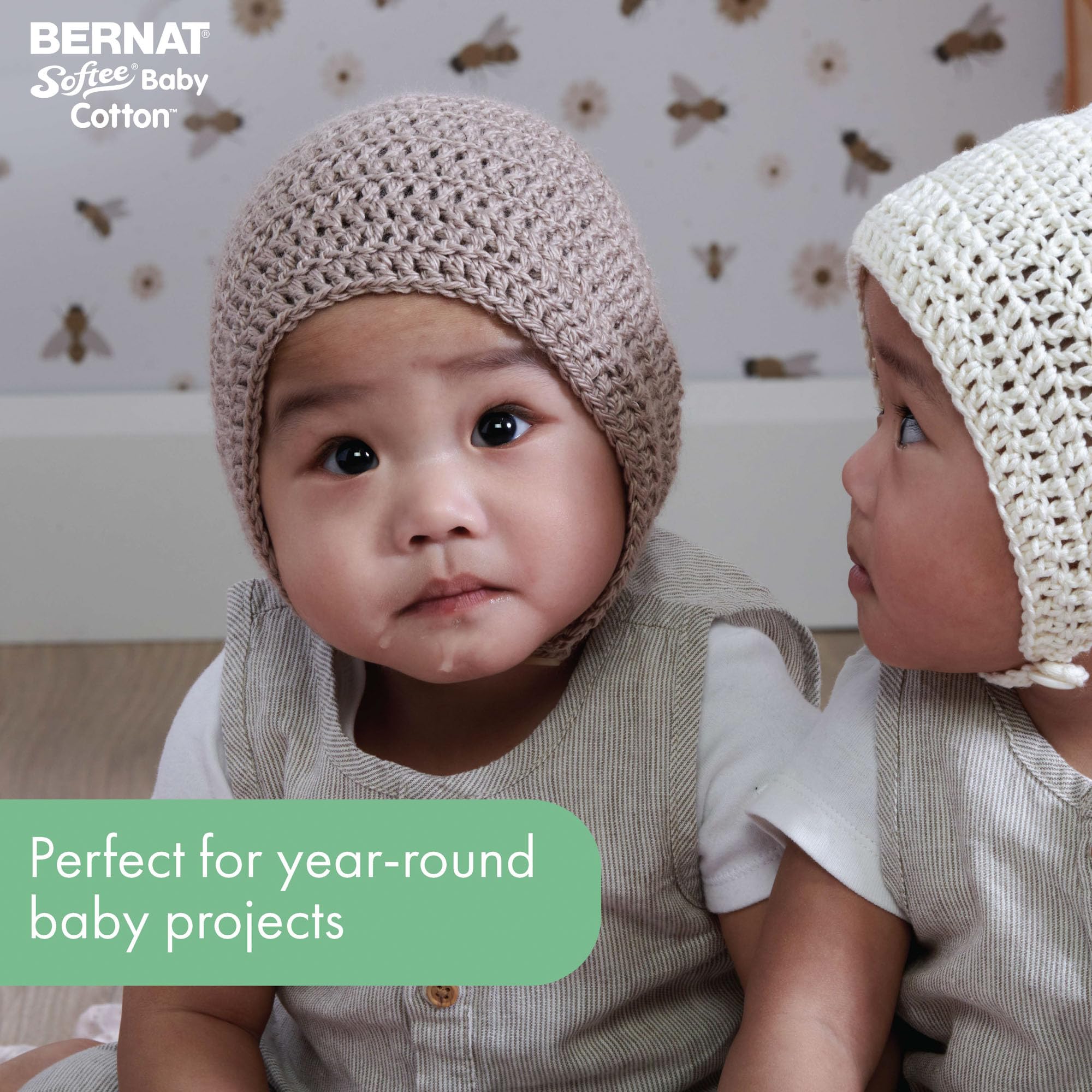 Bernat Softee Baby Cotton Aqua Mist Yarn - 3 Pack of 120g/4.25oz - Blend - 3 DK (Light) - 254 Yards - Knitting/Crochet