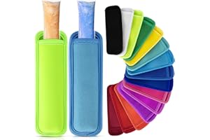 Desing Wish 15 Pcs Popsicle Holder Kids Reusable Freezie Sleeves Anti Frostbite Ice Pop Holder Sleeves Neoprene Freeze Pop Ho