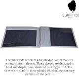 Glamified Soft PU Leather Disabled Badge Wallet Holder Blue Badge Display view 3