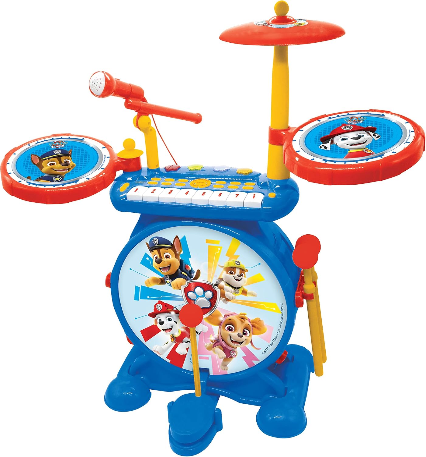 Lexibook, Paw Patrol, Electronic Set for Children Musical Toy Game, Realistic Drum Sound, 8-Keys Keyboard, MP3 Plug - Image 4