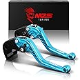 MZS Blue Motorcycle Brake Clutch Levers Short Adjustable CNC Compatible with GSXR 600 97-03 / GSXR 750 96-03 / GSXR 1000 01-04 / GSXS 750 11-21 / SV650 16-21 / DL650 11-21 / GSX250R 18-21