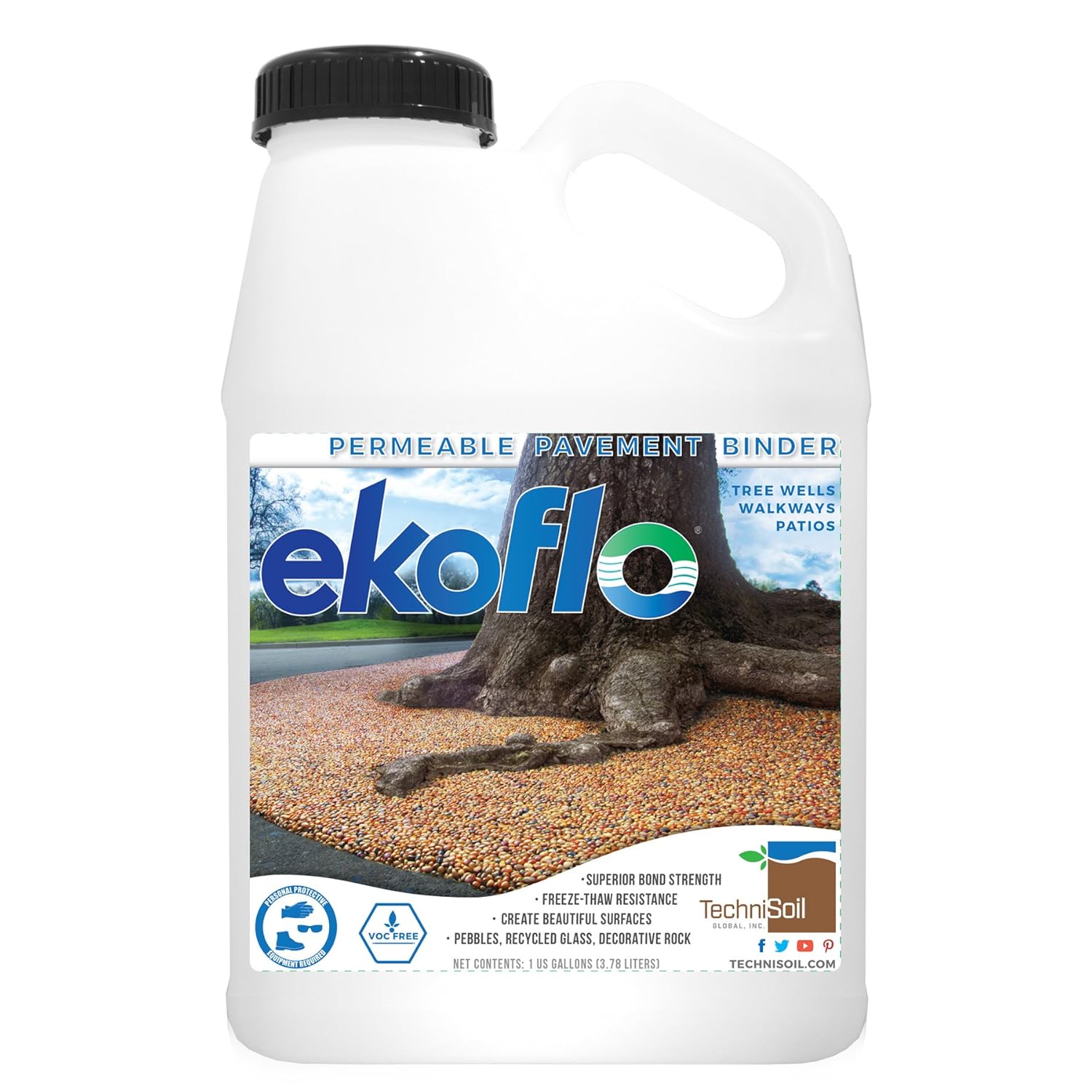 EkoFlo Permeable Pebble Binder (1gallon bottle) Garden