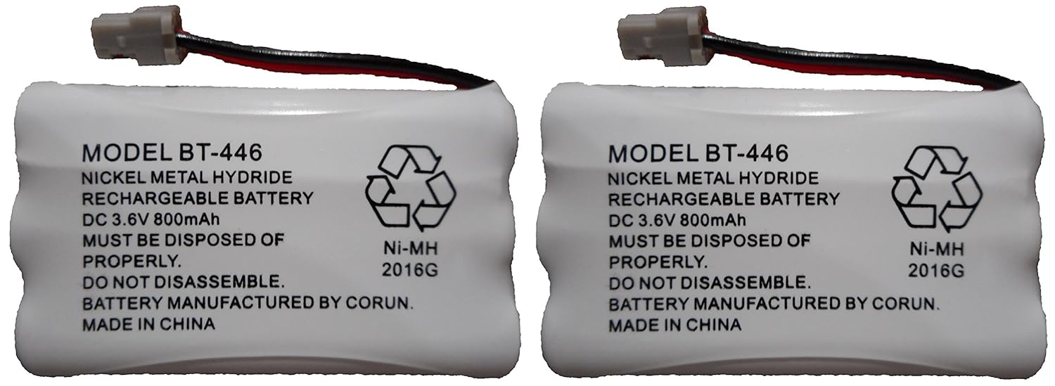 BT446 BT-446 BBTY0503001 BT-1004 BT-1005 GE-TL26402 BT-504 CPH-488B Rechargeable Cordless Telephone Battery DC 3.6V 800mAh Manufactured by Corun for Uniden