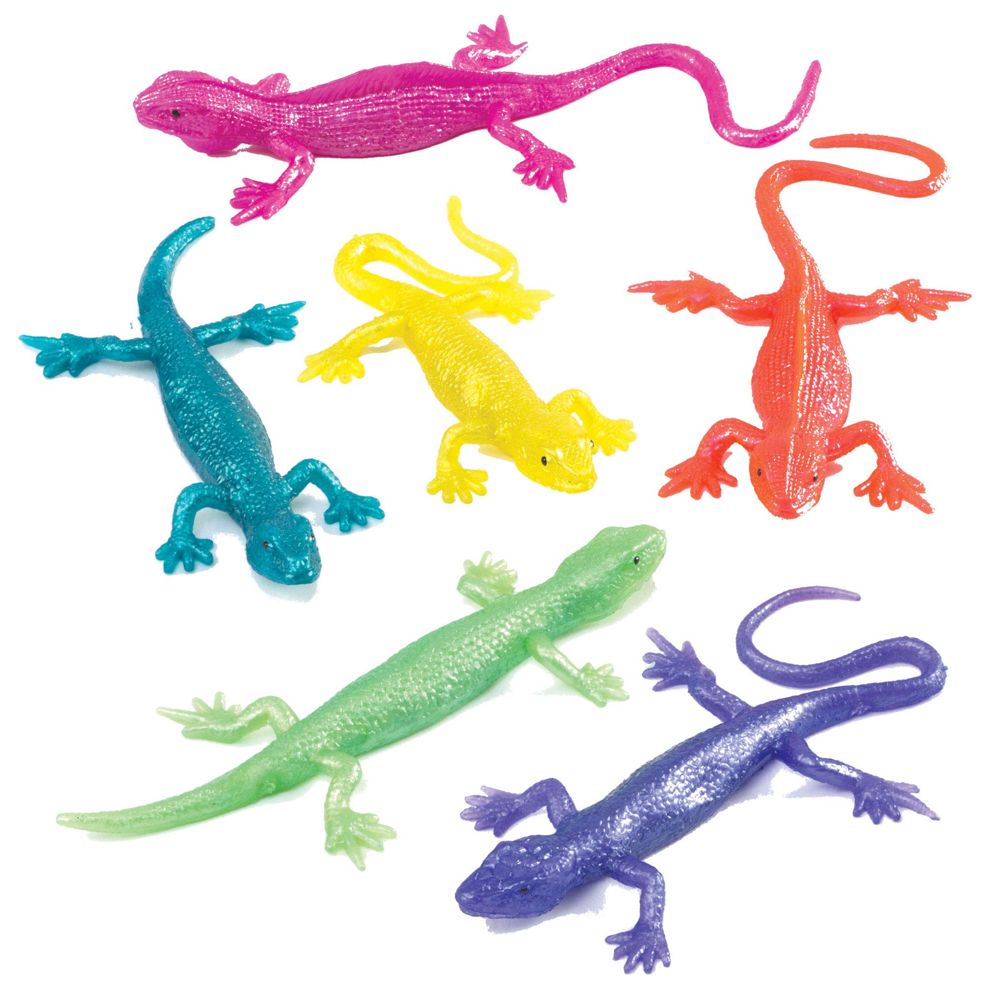 Baker Ross P515 Stretchy Lizards (Pack of 8), Assorted, 10 centimeters