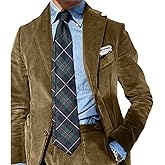 Trasign Mens Suits 2 Piece Retro Corduroy Slim Fit Business Formal Dress Suit for Wedding Prom Tuxedos Jacket Pants Set
