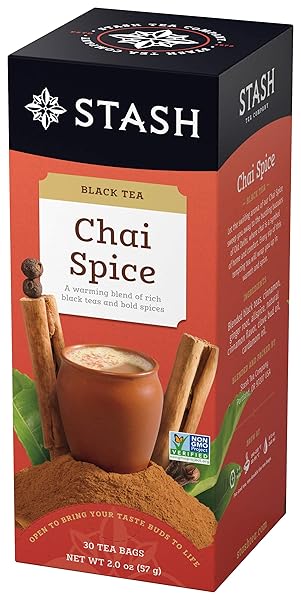 STASH TEA CHAI SPICE BLACK TEA, 6 BOXES...