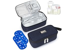 Breast Milk Cooler Travel Bag, Real-Time Temperature Display, Holds 20oz Breastmilk Storage Bag with 2 Breast Milk Ice Pack, Cooling & Waterproof Portable Cooler for Moms on The Go by WIBOND