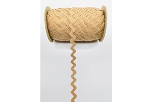 Trimplace Tan 5/8" (16 mm) 100% Cotton RIC Rac – 25 Yards – Colorfast Sewing Trim for Clothing, Quilting, Home Décor & DIY Crafts | Vintage Cotton