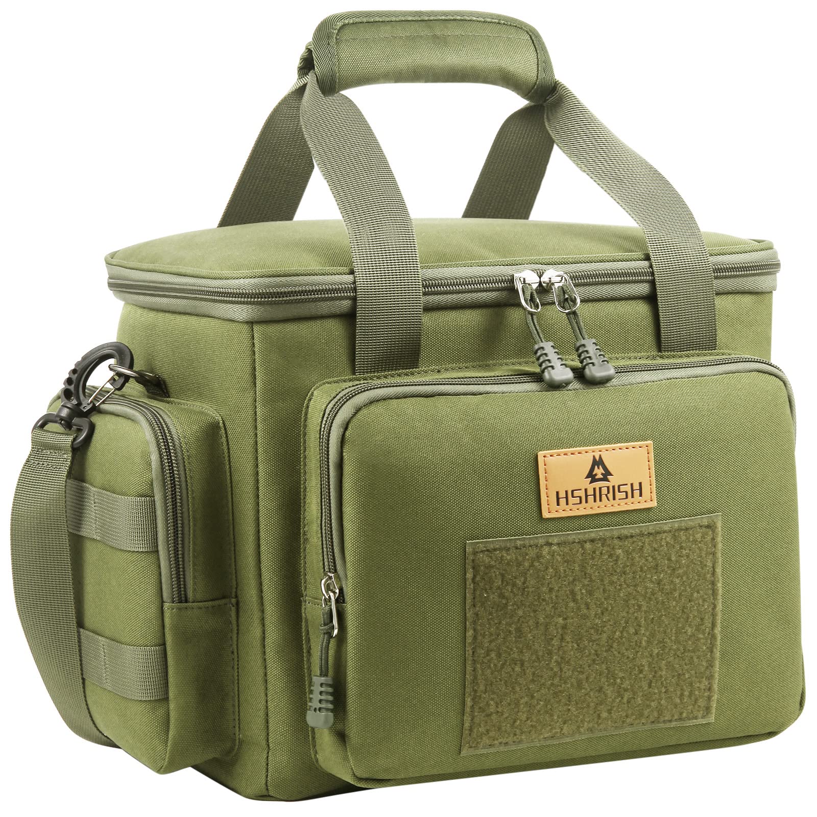 HSHRISH Lunch Bag for Men, Tactical Cooler Bag, Reusable Waterproof Leakproof Insulated Lunch Box for Adults Men Work Picnic Outdoor Camping Day trips Fishing, 12L Army green — image 1