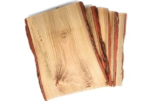 VEN-TRAP 5 Large Unfinished Craft Wood Board Panels, Live Edge – 13” x 10” - DIY Crafts, Signs, Painting, Woodburing or Home Decor