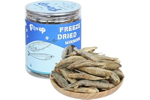 PAWUP Freeze Dried Minnows Dogs Treats – 100% Raw Single-Ingredient Pet Fish Snacks – Rich in Omega-3, Grain-Free – Healthy Training Rewards & Meal Toppers, 2.8 oz