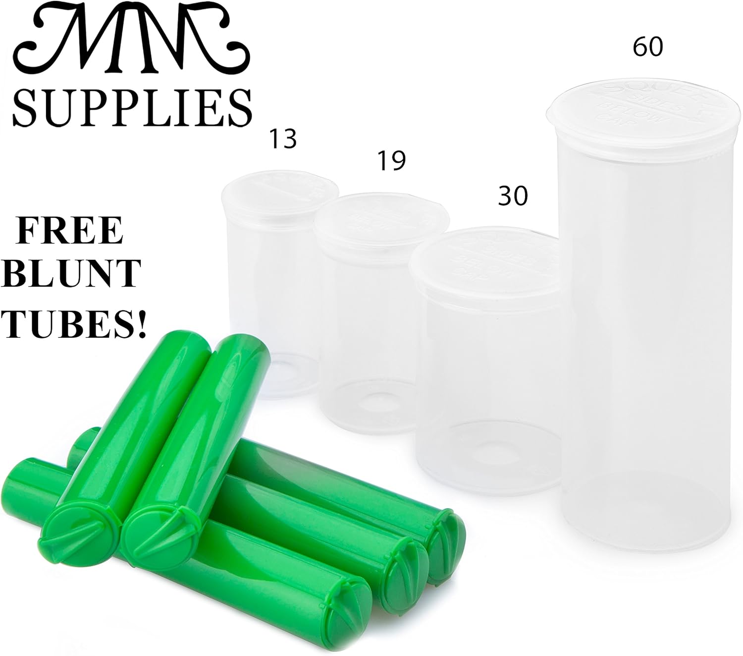 MM SUPPLIES Pop Top Containers Full (75,150,225,315) Cases
