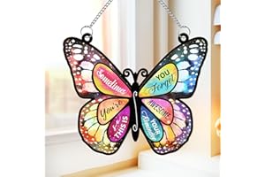 Macorner Acrylic Window Hanging Suncatcher Butterfly Window, Birthay Gifts for Women, Sometimes You Forget Your Awesome Thank You Gifts for Her, for Mom, Grandma, Wife, Friend