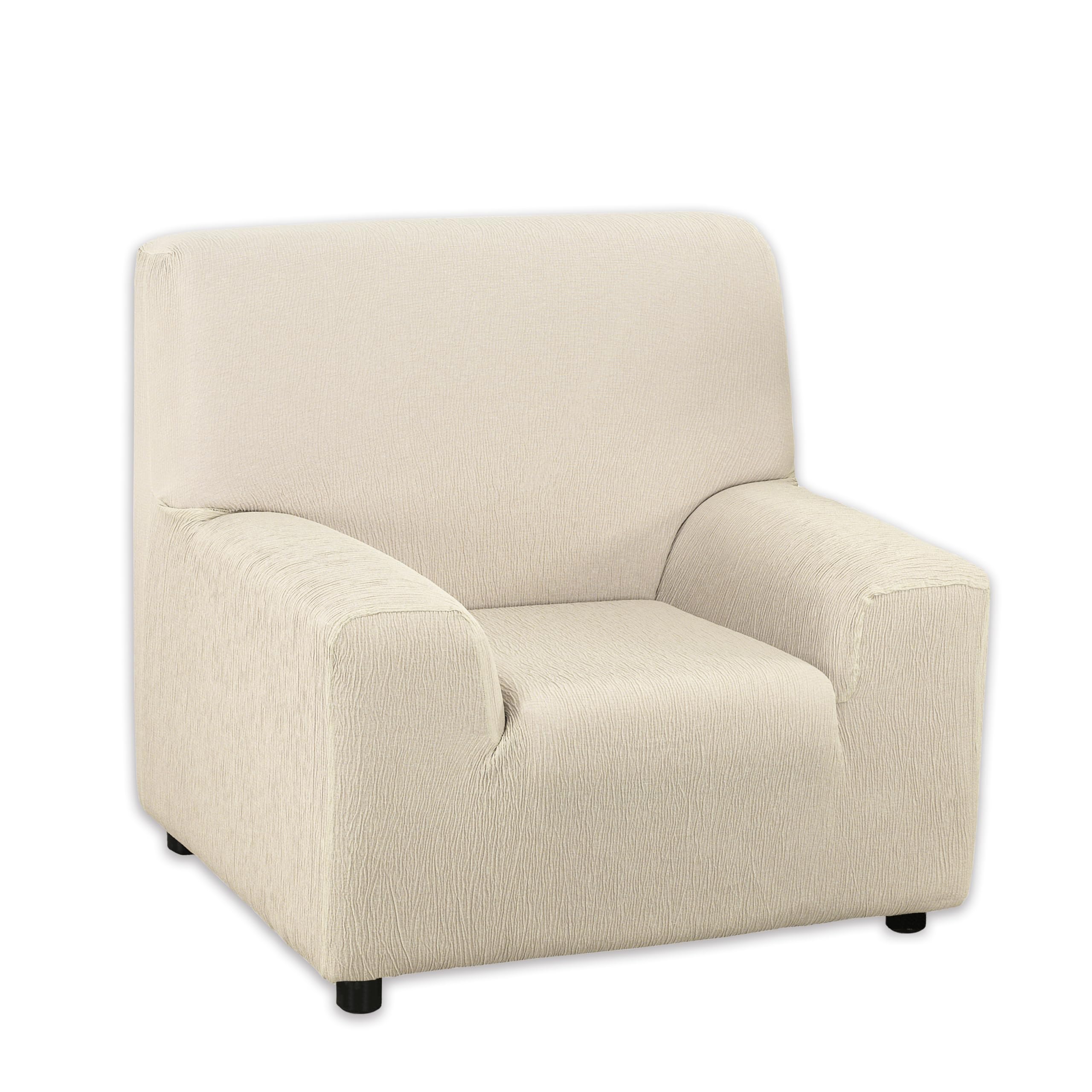 Martina Home Emilie Model Elastic Sofa Cover, Ivory White, 1 Seater