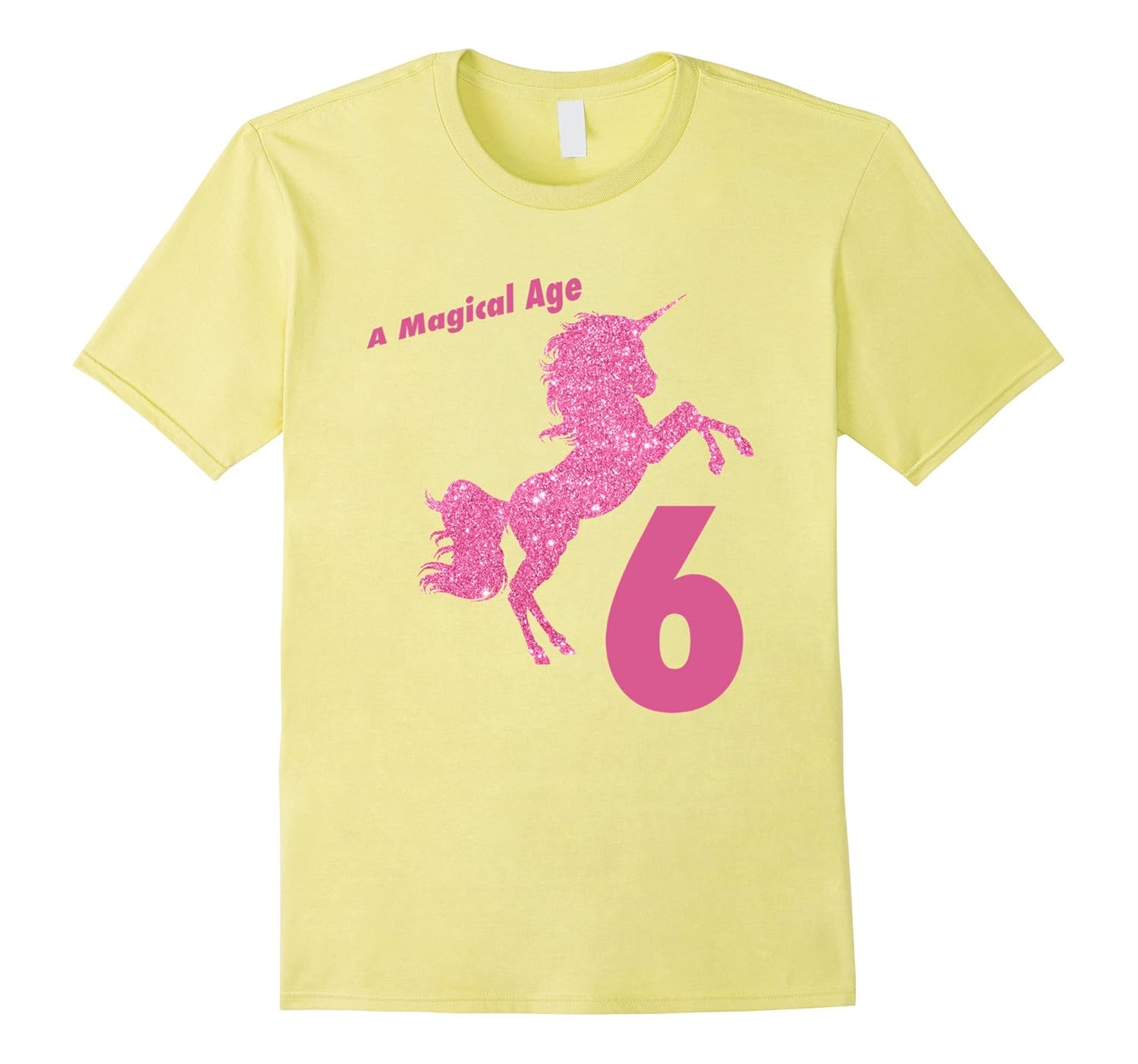 Kids 6th Birthday Unicorn Gift TShirt for 6 Year Old Girls