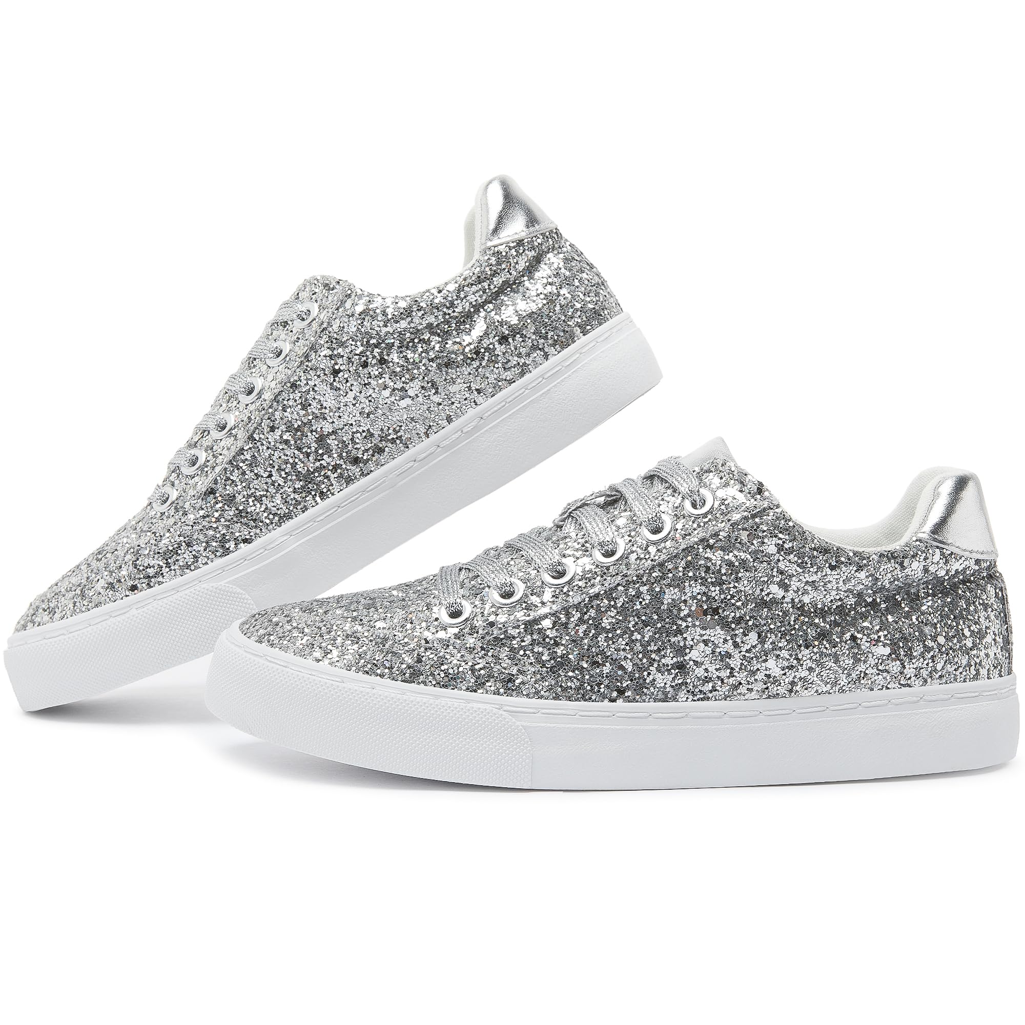 Aazon.co | Jeekopeg Glitter Sparkly Fashion Sneakers Shoes Shiny - View #12